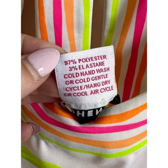 Gretchen Scott Isosceles Icon Sheath Mini Dress White Multi Women's Size S - Picture 6 of 9